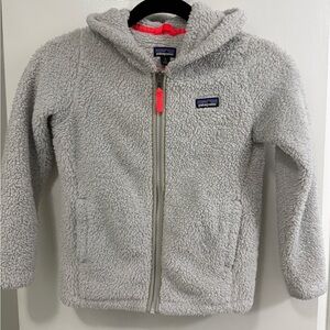 Patagonia Girls Fleece Hooded Jacket – Size Small (7-8)